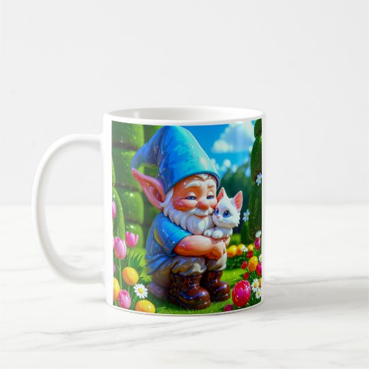 ノームと猫の抱擁 コーヒーマグカップ (左)