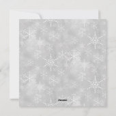 ノームのかわいい赤と灰色の楽しい小さなクリスマス・パーティー シーズンカード (裏面)