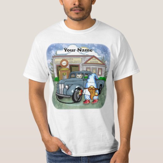 ノームのガソリンスタンド Tシャツ (正面)