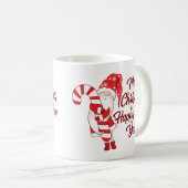 ノームのキャンディケーン抱擁 ホリデー コーヒーマグカップ (正面右)