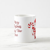 ノームのキャンディケーン抱擁 ホリデー コーヒーマグカップ (中央)