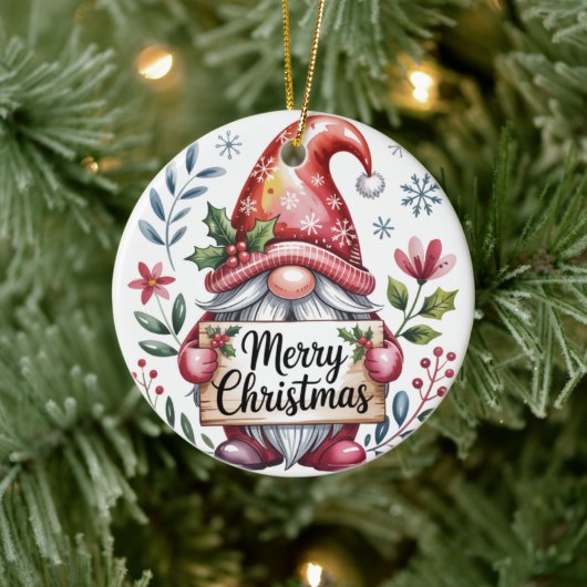 ノームのクリスマスの祝福 メリークリスマス オーナメント (ツリー)