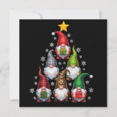 ノームのクリスマスツリー 面白いXmasホリデー シーズンカード (正面)