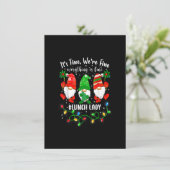 ノームのクリスマスライト、問題なし、すべて問題なしランチ 招待状 (スタンド正面)