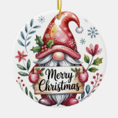 ノームのクリスマス祝福 メリークリスマス オーナメント (正面)