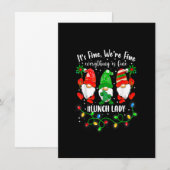 ノームのクリスマス ライト 私は元気です すべてうまくいっています ルン 招待状 (正面/裏面)