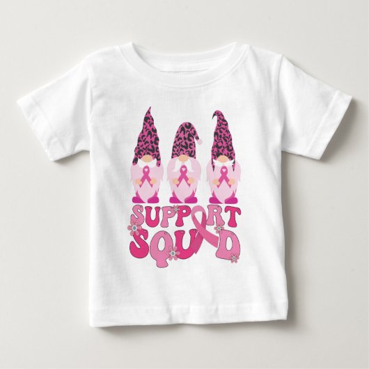 ノームのサポート隊 乳がん啓発 ベビーTシャツ (正面)