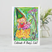 ノームのベビーシャワー招待状 招待状 (スタンド正面)