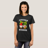ノームの友達 楽しい庭のユーモア Tシャツ (正面フル)