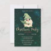 ノームの松の木、星のクリスマス企業パーティー 招待状 (正面)