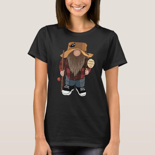 ノームの漁師　父の日おめでとう Tシャツ (正面)