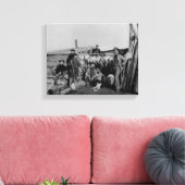 ノームの狩りパルミガンの後のクロンディケの男性 キャンバスプリント (インサイチュ (リビング))