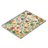 ノームの花柄デザイン ノートブック (左側)