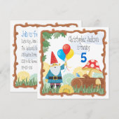 ノームの誕生日招待状 招待状 (正面/裏面)