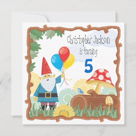 ノームの誕生日招待状 招待状 (正面)