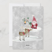 ノームの赤い農場トラックの楽しいクリスマス・パーティ シーズンカード (裏面)