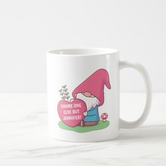 ノームはあなただけを愛する 名前入りパーソナライズ コーヒーマグカップ (右)