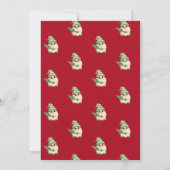 ノームクリスマスツリー赤い会社クリスマスパーティー 招待状 (裏面)