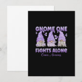 ノームワンファイトアローン ラベンダー がんと闘え 招待状 (正面/裏面)