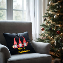 ノーム付きクリスマスロー枕