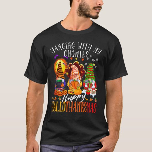 ノーム仲間とハッピーハロサンクスマス Tシャツ (正面)