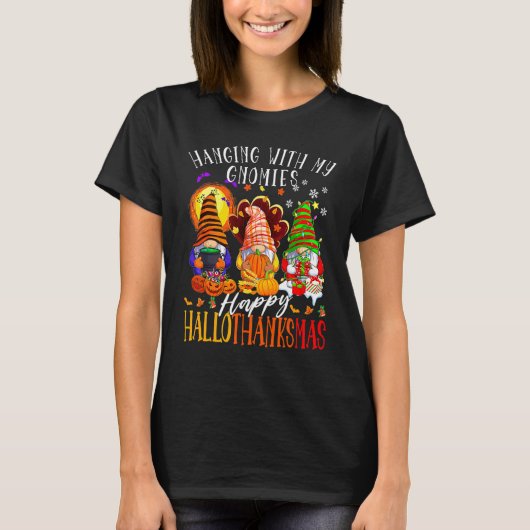 ノーム仲間とハッピーハロサンクスマス Tシャツ (正面)