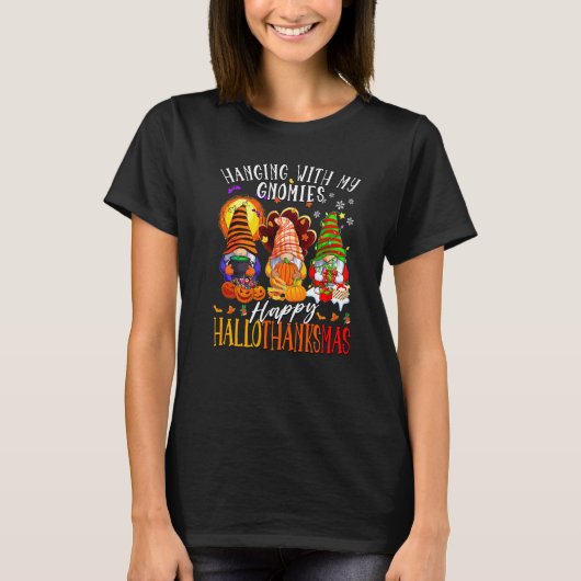 ノーム仲間とハッピーハロサンクスマス Tシャツ (正面)