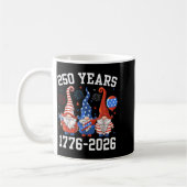 ノーム250周年 1776 2026 250歳の誕生日 7月4日 コーヒーマグカップ (左)