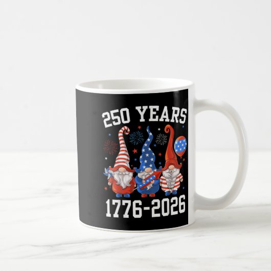 ノーム250周年 1776 2026 250歳の誕生日 7月4日 コーヒーマグカップ (右)