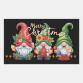 ノーム クリスマス ノーム メリークリスマス クリスマス 長方形シール (正面)