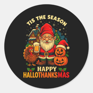 ノーム ハッピー ハロウィン+サンクスギビング Tシャツ ハロウィン 感謝祭 ラウンドシール