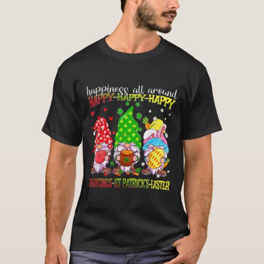 ノーム バレンタイン セントパトリック イースター 幸せ Tシャツ (正面)