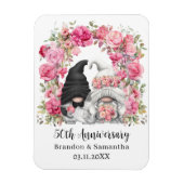 ノーム ピンク フローラル アーチ 50周年 結婚記念日 マグネット (縦)