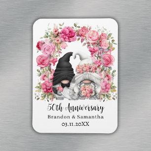 ノーム ピンク フローラル アーチ 50周年 結婚記念日 マグネット