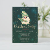 ノーム 松の木 星 クリスマス 会社 パーティー 招待状 (スタンド正面)