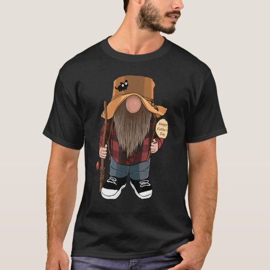 ノーム 釣り人 ハッピー 父の日 Tシャツ (正面)