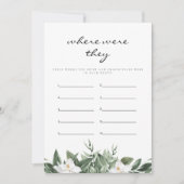 ノーラどこにいたブライダルシャワーゲームカード 招待状 (正面)