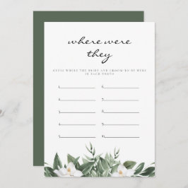 ノーラどこにいたブライダルシャワーゲームカード 招待状