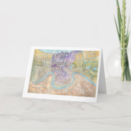 ノーラのマルディグラスの地図 カード