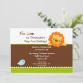 ノーライオン子供の誕生日招待状 招待状 (スタンド正面)
