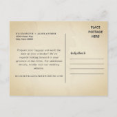 ノーラウォーターカラーニューオーリンズの結婚式の日付を保存 ポストカード (裏面)