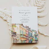 ノーラウォーターカラーニューオーリンズ結婚式招待状 招待状