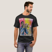 ノーラジャズトランペットマンウォーター絵画カラー2 Tシャツ (正面フル)