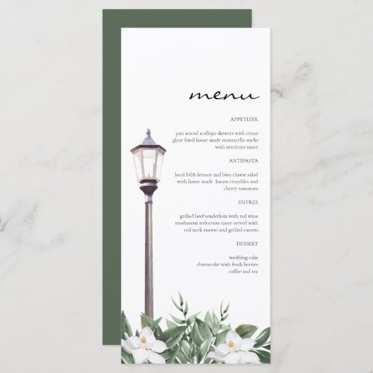 ノーラニューオーリンズマグノリアブルボン通りメニュー メニュー (正面/裏面)