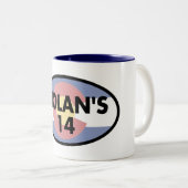 ノーラン14コロラド州旗オーバル ツートーンマグカップ (正面右)