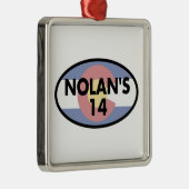 ノーラン14コロラド州旗オーバル メタルオーナメント (右)