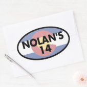 ノーラン14コロラド州旗オーバル 楕円形シール (封筒)