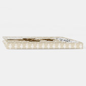 ノーラ金ゴールドとホワイトフランスの（紋章の）フラ・ダ・リ結婚ズ ゲストブック (背)