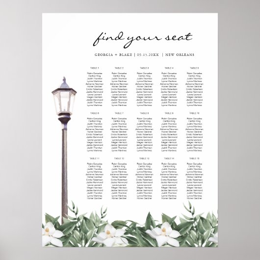 ノーラ |ニューオーリンズマグノリアバーボン通り席 ポスター (正面)