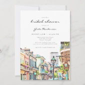 ノーラ |ニューオーリンズマルディグラブライダルシャワー 招待状 (正面)